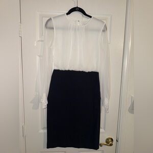 BRAND NEW Ted Baker White Sheer / 2 Tone Dress